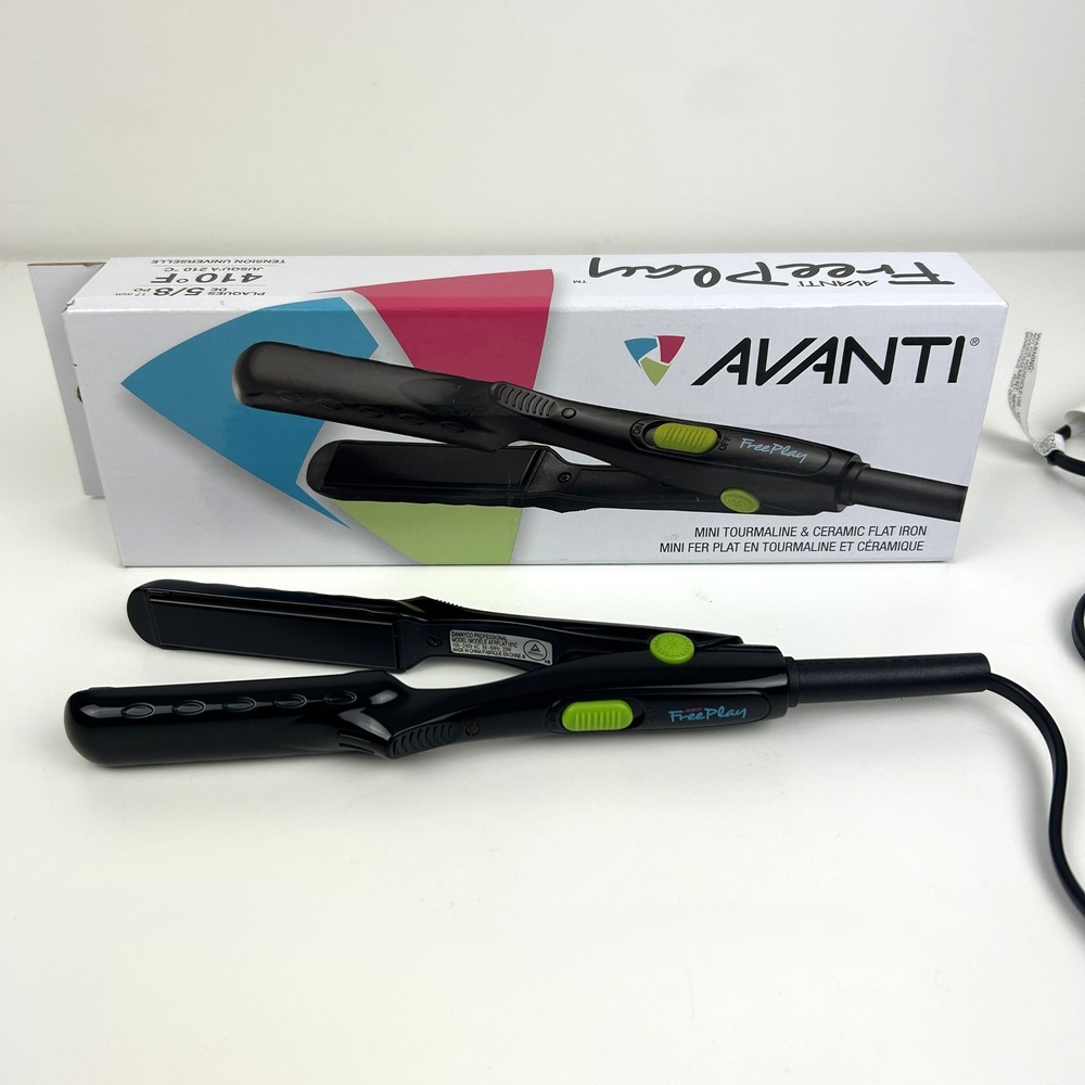 Avanti FreePlay Mini Flat Iron Tourmaline Ceramic Dual Voltage Travel